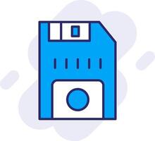 Floppy Disk Line Filled Backgroud Icon vector