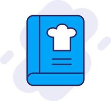 Cook Book Line Filled Backgroud Icon vector
