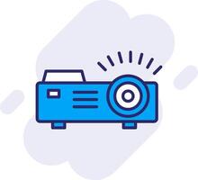 Projector Line Filled Backgroud Icon vector