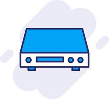 Dvd Player Line Filled Backgroud Icon vector