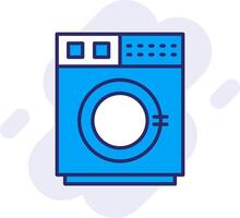 Washing Machine Line Filled Backgroud Icon vector