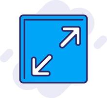 Resize Line Filled Backgroud Icon vector