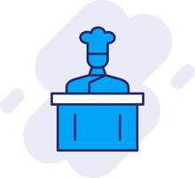 Cooking Show Line Filled Backgroud Icon vector