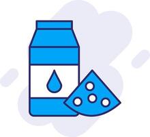 Dairy Products Line Filled Backgroud Icon vector