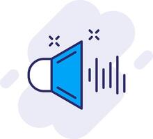 Sound Line Filled Backgroud Icon vector