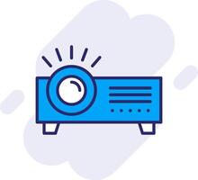 Projector Line Filled Backgroud Icon vector