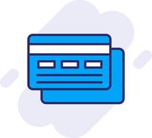 crédito tarjeta línea lleno fondo icono vector