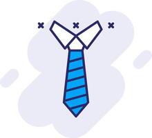 Tie Line Filled Backgroud Icon vector