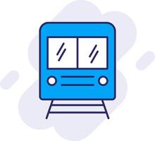 Train Line Filled Backgroud Icon vector
