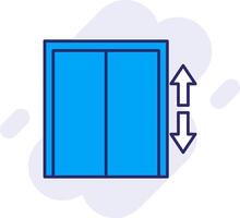 Lift Line Filled Backgroud Icon vector