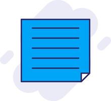 Post It Line Filled Backgroud Icon vector