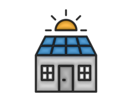 a 3d Home Solar Panel on a transparent background png