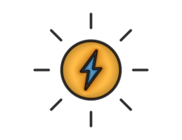 un' 3d solare energia su un' trasparente sfondo png