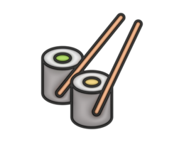 a 3d Sushi on a transparent background png