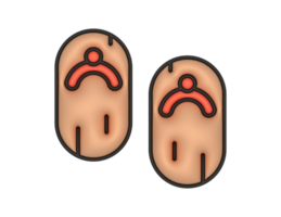 a 3d Geta on a transparent background png