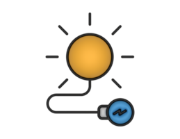 une 3d solaire énergie sur une transparent Contexte png