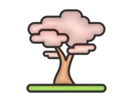 une 3d Sakura arbre sur une transparent Contexte png