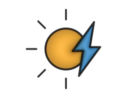 une 3d solaire énergie sur une transparent Contexte png