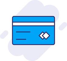 Card Line Filled Backgroud Icon vector