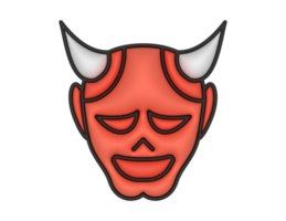 ein 3d hannya auf ein transparent Hintergrund png