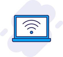 Internet Connection Line Filled Backgroud Icon vector