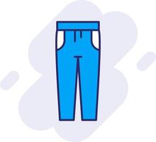 pantalones línea lleno fondo icono vector