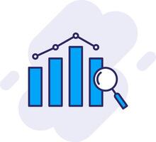 Analysics Line Filled Backgroud Icon vector