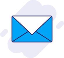 Email Line Filled Backgroud Icon vector