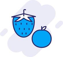 Fruit Line Filled Backgroud Icon vector