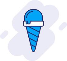 Ice Cream Line Filled Backgroud Icon vector