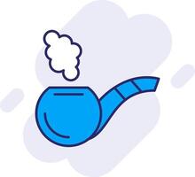 Smoking Pipe Line Filled Backgroud Icon vector