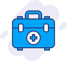 First Aid Box Line Filled Backgroud Icon vector