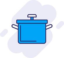 Cooking Pot Line Filled Backgroud Icon vector