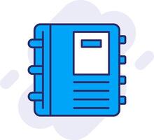 Diary Line Filled Backgroud Icon vector