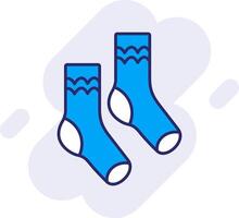 Pair of Socks Line Filled Backgroud Icon vector