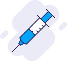 Injection Line Filled Backgroud Icon vector