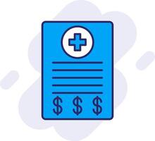 Medical Bill Line Filled Backgroud Icon vector