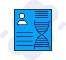 DNA Line Filled Backgroud Icon vector
