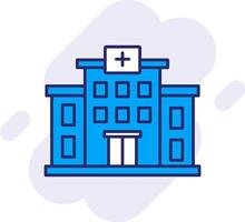 hospital línea lleno fondo icono vector