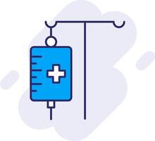 Medical Drip Line Filled Backgroud Icon vector