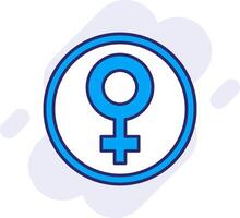 Female symbol Line Filled Backgroud Icon vector