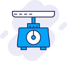 Weighing Scale Line Filled Backgroud Icon vector