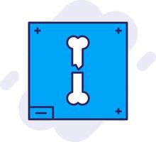 Bone X - ray Line Filled Backgroud Icon vector