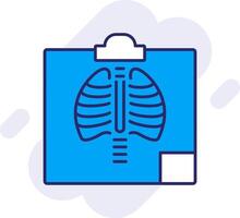 Radiology Line Filled Backgroud Icon vector