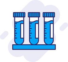 Test Tube Line Filled Backgroud Icon vector