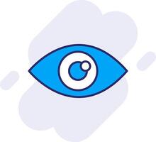 ojo línea lleno fondo icono vector