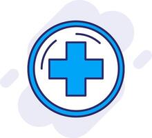 Hospital Sign Line Filled Backgroud Icon vector