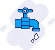 Faucet Line Filled Backgroud Icon vector