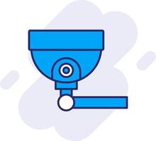 Security Camera Line Filled Backgroud Icon vector