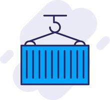 Container Line Filled Backgroud Icon vector